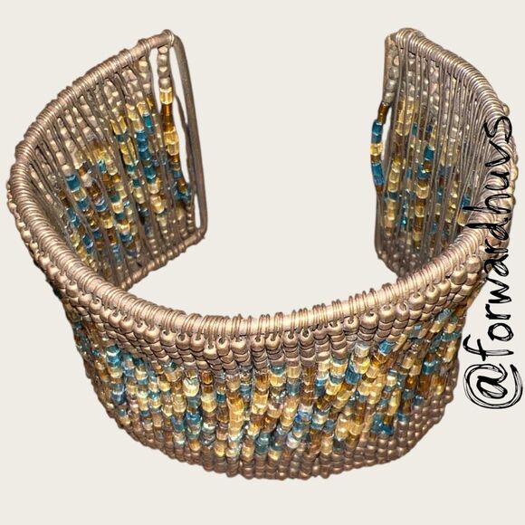 Bundle Sale 3 for $15 | Hand Crafted Beaded Cuff Bracelet – 2” - Picture 7 of 8